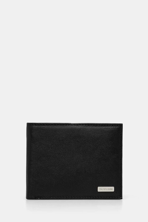 U.S. Polo Assn. portofel de piele Utah barbati, culoarea negru, WEUUA2611MHA