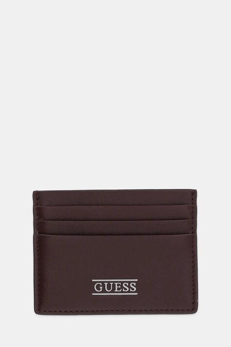 Guess portfel NEW BOSTON męski kolor brązowy SMNEBR LEA25