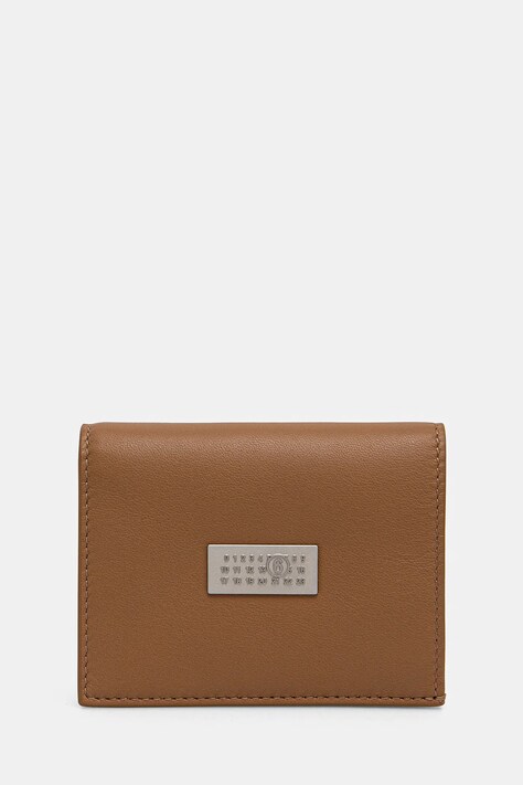 MM6 Maison Margiela portofel de piele culoarea maro, SA5UI0015.P7258