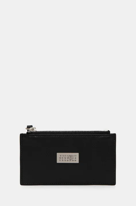 MM6 Maison Margiela leather wallet black color SA5UI0016.P7258