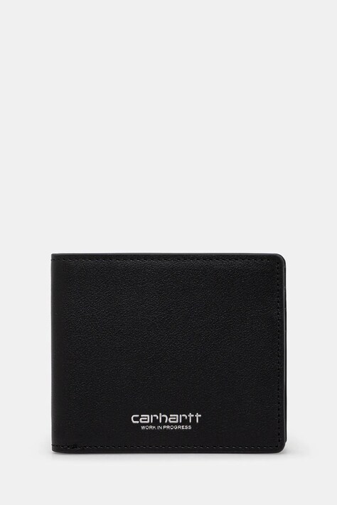 Carhartt WIP leather wallet Vegas Billfold Wallet black color I033108