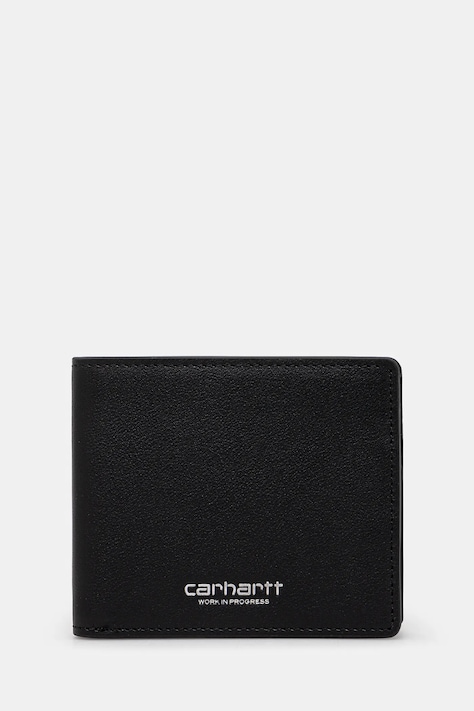 Carhartt WIP leather wallet Vegas Billfold Wallet black color I033108