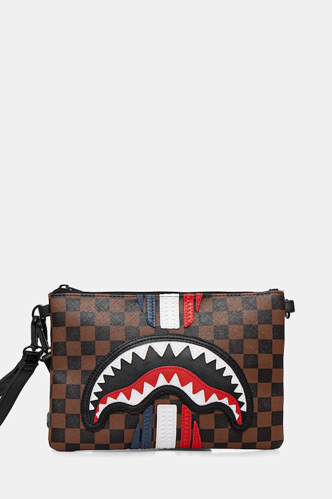 Sprayground borsetă culoarea maro, 910B7493NSZ