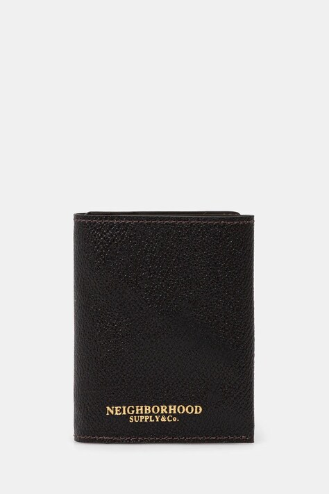 NEIGHBORHOOD portfel COATED WALLET kolor brązowy 251MVNH-AC01