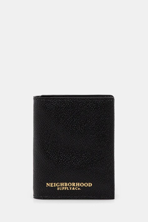 NEIGHBORHOOD portfel COATED WALLET kolor czarny 251MVNH-AC01