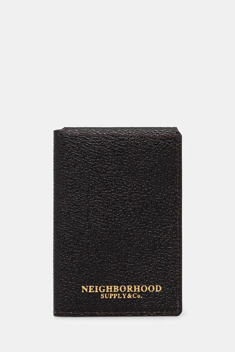 NEIGHBORHOOD etui na karty COATED kolor brązowy 251MVNH-AC02