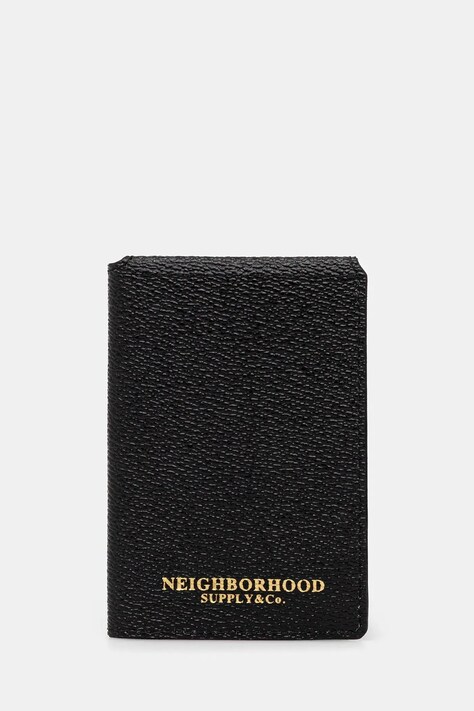 NEIGHBORHOOD etui na karty COATED kolor czarny 251MVNH-AC02
