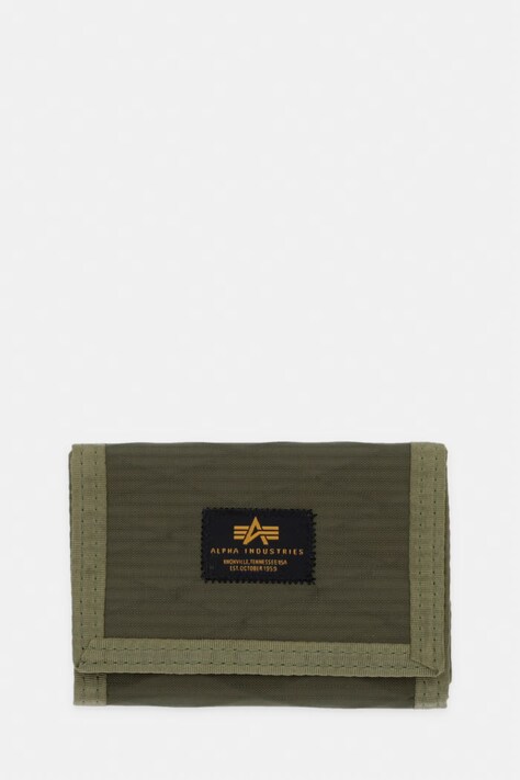 Alpha Industries portfel Combat Label Wallet kolor zielony 156951