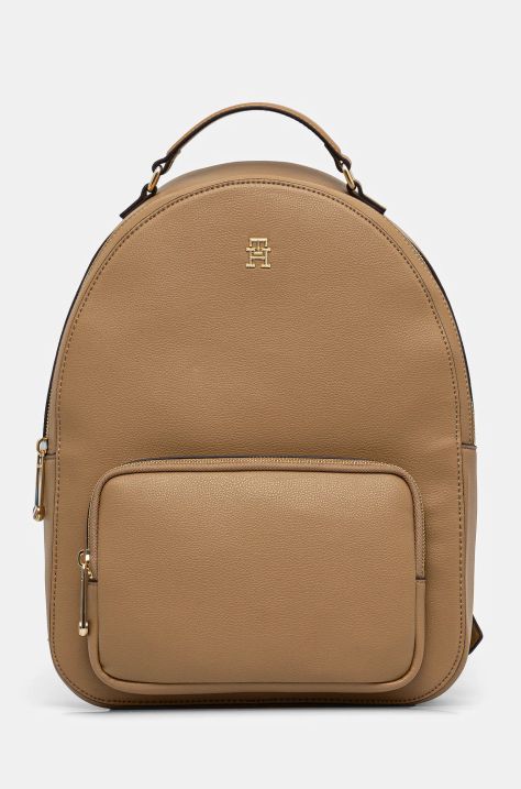Tommy Hilfiger hátizsák barna, női, nagy, sima, AW0AW16915