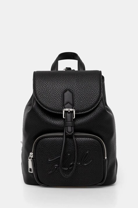 Karl Lagerfeld rucsac femei, culoarea negru, mic, neted, A1W30147