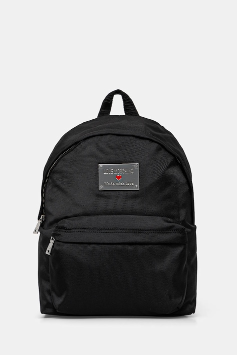 Ruksak Love Moschino za žene, boja: crna, veliki, s aplikacijom, JC4201PP1