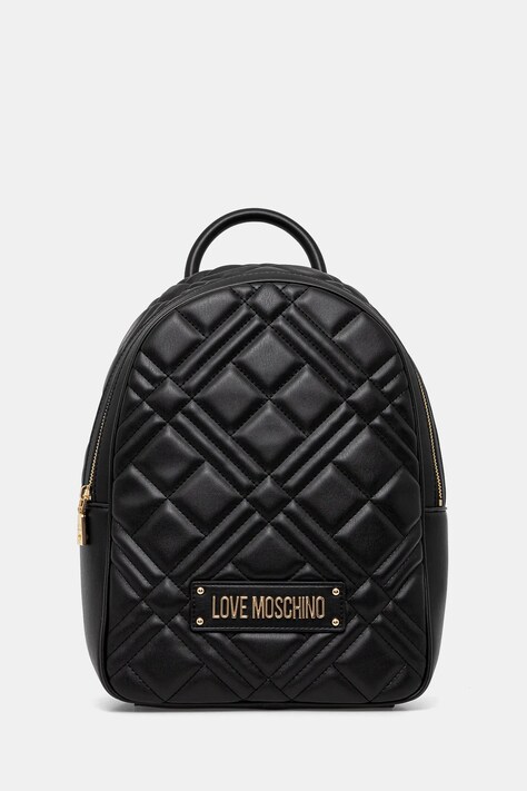 Love Moschino rucsac femei, culoarea negru, mic, neted, JC4154PP1