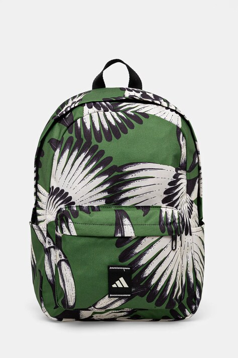 Batoh adidas x Farm Rio dámský, zelená barva, velký, vzorovaný, JJ1684