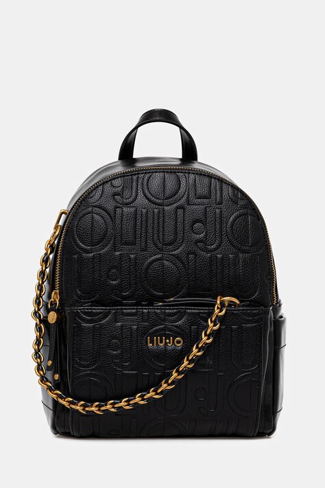 Batoh Liu Jo dámský, černá barva, malý, vzorovaný, AA5196 E0538