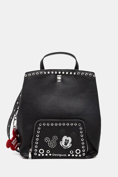 Batoh Desigual MICKEY ROCK SUMY dámský, černá barva, malý, s aplikací, 25SAKP06