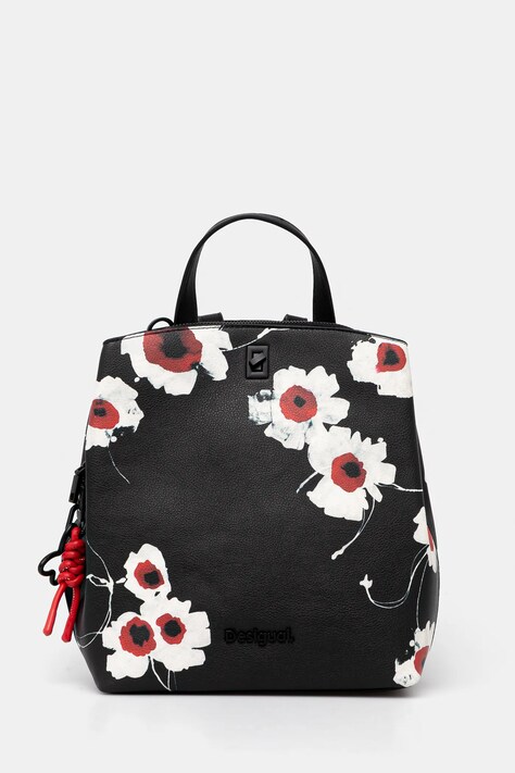 Batoh Desigual CHANDRA SUMY MINI dámský, černá barva, malý, vzorovaný, 25SAKP27