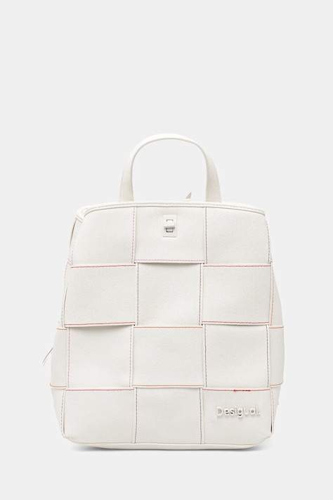 Desigual rucsac YOKO BLANCO SUMY MIN femei, culoarea alb, mic, neted, 25SAKP34