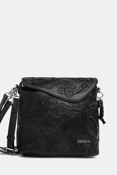 Batoh Desigual JOLIE JERSEY dámský, černá barva, malý, s aplikací, 25SAKP48