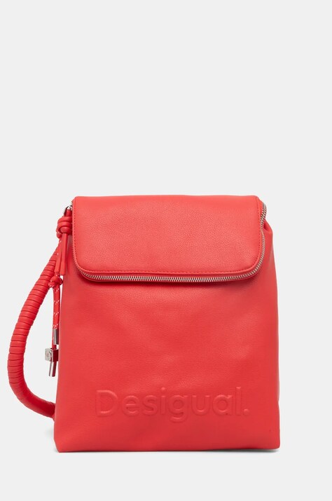 Batoh Desigual HALF HAMPTON CORAL dámský, oranžová barva, malý, hladký, 25SAKP52