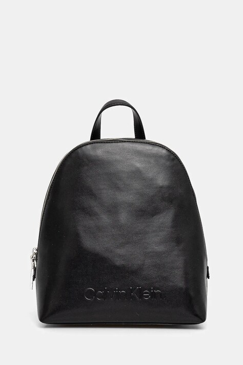 Calvin Klein rucsac femei, culoarea negru, mic, neted, K60K613185