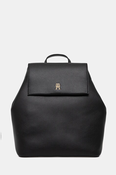 Раница Tommy Hilfiger в черно голям размер с изчистен дизайн AW0AW17407