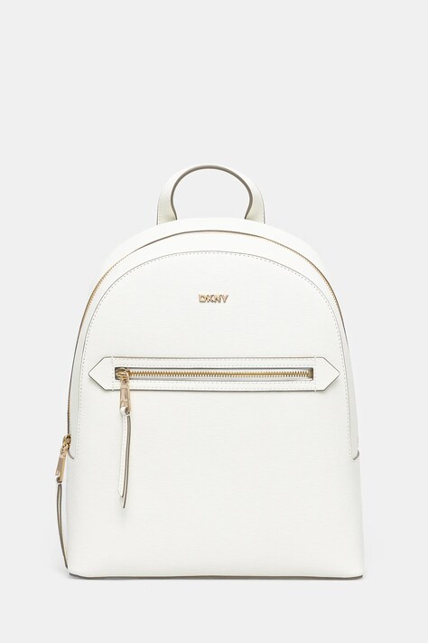 Kožený batoh Dkny dámský, bílá barva, malý, hladký, R51K3J33