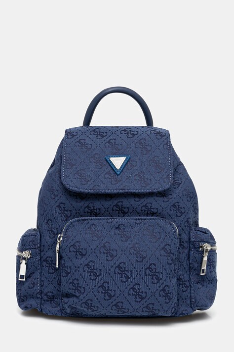 Ruksak Guess za žene, boja: tamno plava, mali, s uzorkom, V5GZ05 WH492