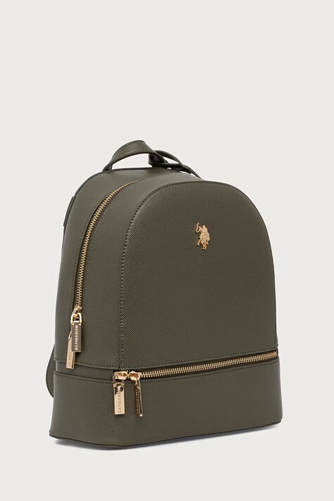 U.S. Polo Assn. Plecak damski z imitacji skóry Jones zielony BEUJE8653WVP
