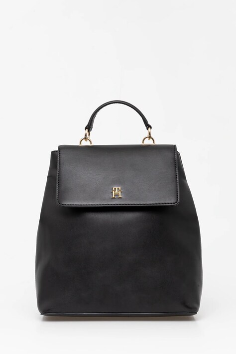 Раница Tommy Hilfiger в черно малък размер с изчистен дизайн