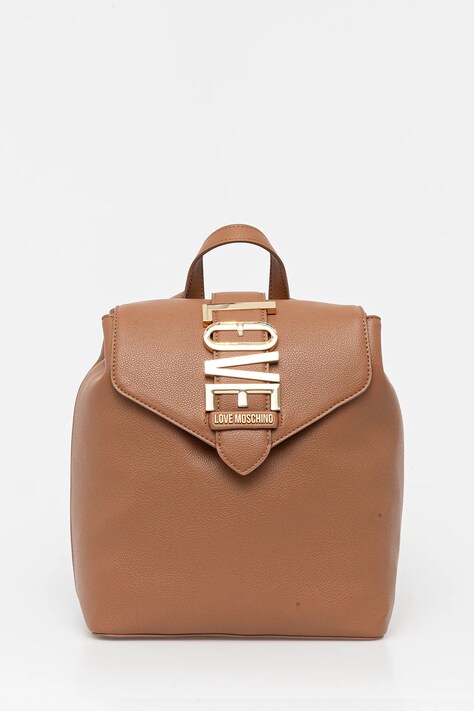 Love Moschino plecak damski kolor brązowy duży gładki JC4229PP0MKC0201