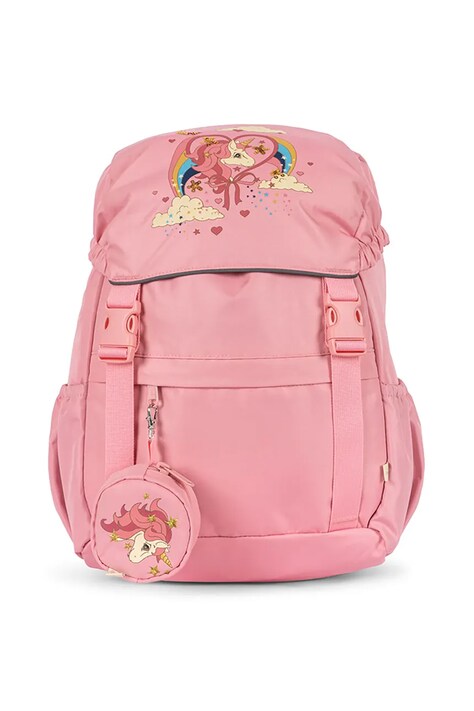 Dětský batoh Konges Sløjd CLOVER SCHOOLBAG růžová barva, velký, s potiskem, KS102991