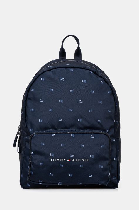 Tommy Hilfiger plecak kolor granatowy duży z nadrukiem AU0AU01945