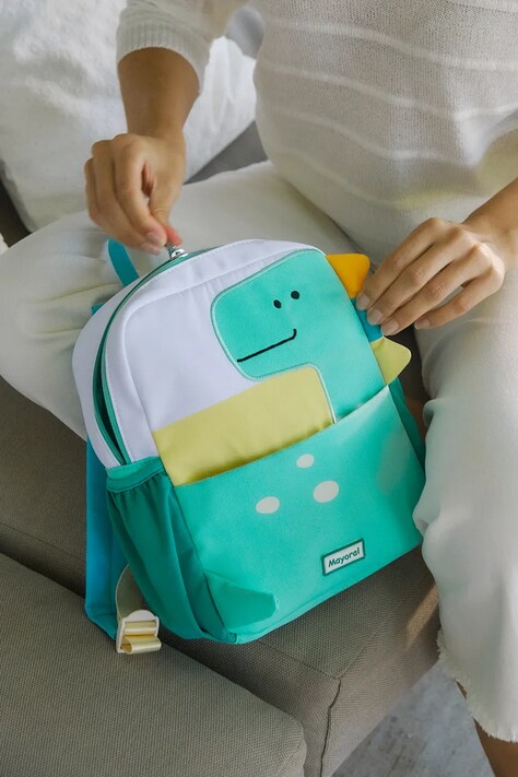 Дитячий рюкзак Mayoral Newborn колір зелений малий з аплікацією 9895