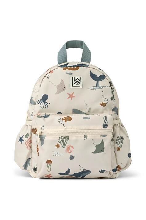 Liewood ghiozdan copii Andreas Backpack culoarea bej, mare, cu imprimeu, LW19643