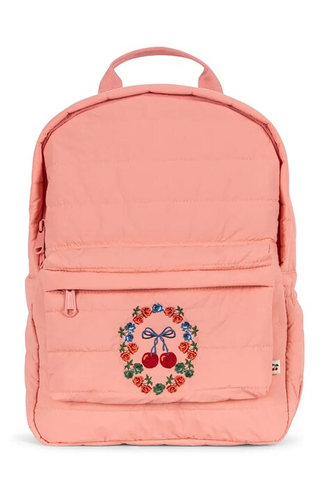 Dětský batoh Konges Sløjd JUNO QUILTED BACKPACK růžová barva, malý, s aplikací, KS102761