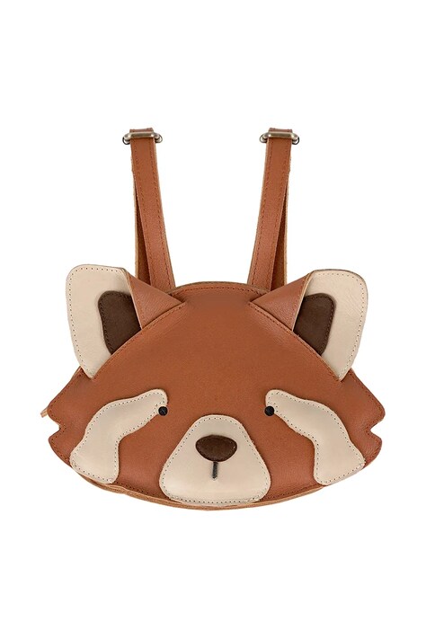 Дитячий шкіряний рюкзак Donsje Kapi Special Backpack Red Panda колір коричневий малий 5005222
