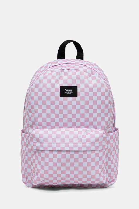 Vans plecak Old Skool Grom Check Backpack kolor różowy duży wzorzysty VN000J3KD3X1