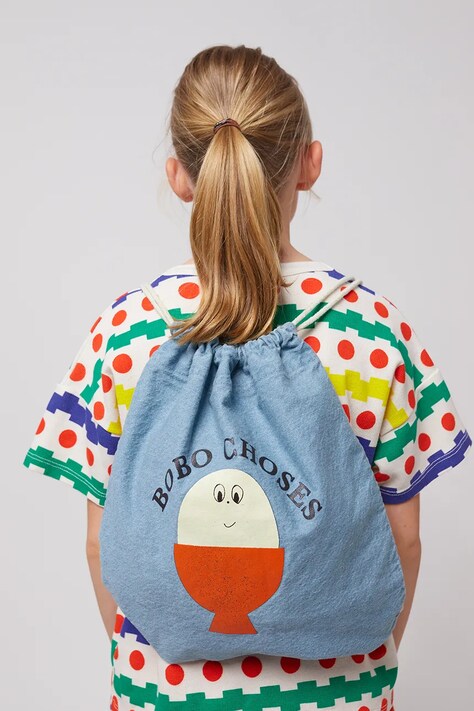 Dětský batoh Bobo Choses Morning Egg modrá barva, vzorovaný, 125AI027