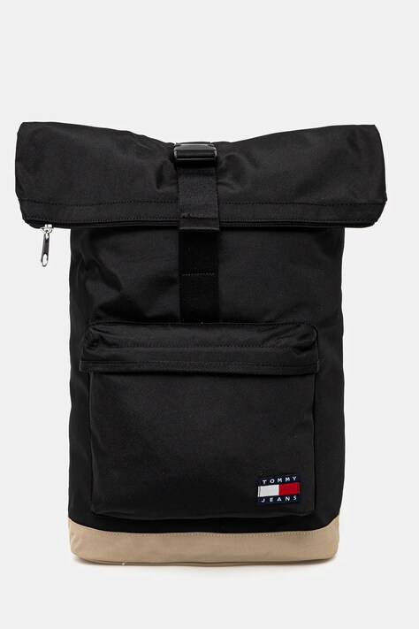 Tommy Jeans rucsac bărbați, culoarea negru, mare, uni, AM0AM13323