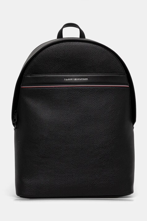 Batoh Tommy Hilfiger pánský, černá barva, velký, s aplikací, AM0AM13070