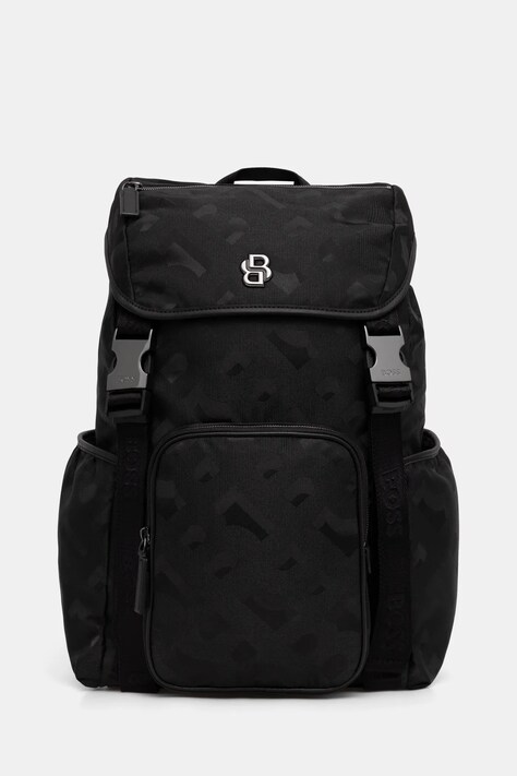 Batoh BOSS pánský, černá barva, velký, hladký, 50536225