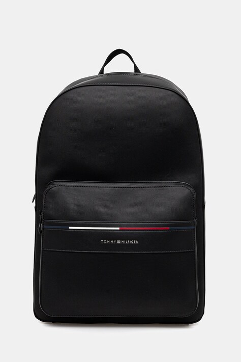 Batoh Tommy Hilfiger pánský, černá barva, velký, hladký, AM0AM13195