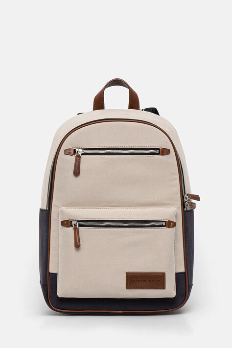 Tommy Hilfiger rucsac barbati, culoarea bej, mare, cu imprimeu, AM0AM13227