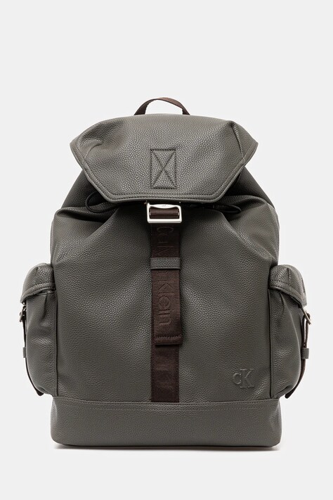 Calvin Klein Jeans rucsac barbati, culoarea verde, mare, neted, LV04G3077G
