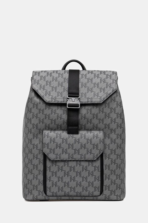 Karl Lagerfeld rucsac bărbați, culoarea gri, mare, cu imprimeu, A2M30161