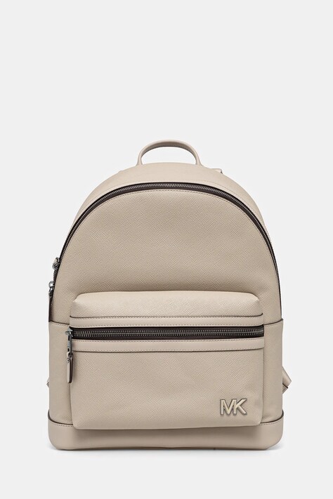 Kožený batoh Michael Kors pánský, béžová barva, velký, hladký, 33S5TEDM2L
