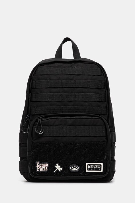 Ruksak Kenzo pánsky, čierna farba, veľký, s nášivkou, FF55SA203F20.99