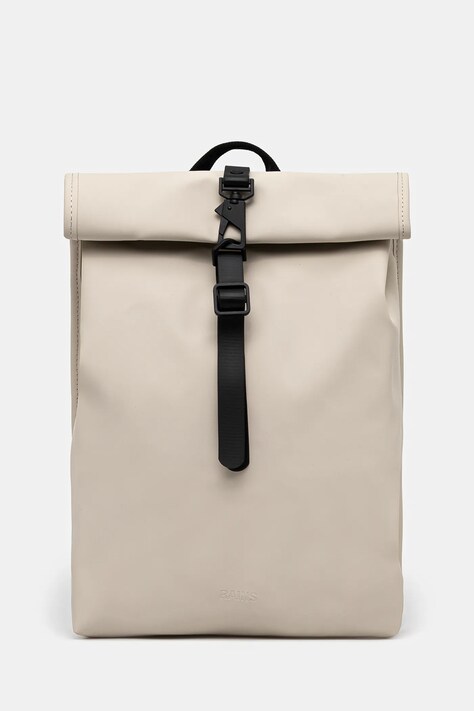 Σακίδιο πλάτης Rains Rolltop Rucksack Mini W3 χρώμα: μπεζ, 13330