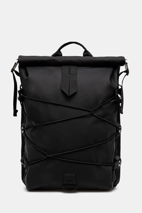 Batoh Rains Trail Cord Rolltop Backpack W3 černá barva, velký, hladký, 14480
