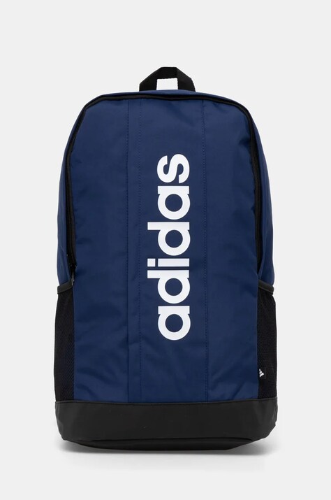 Batoh adidas LINEAR BACKPACK tmavomodrá barva, velký, s potiskem, IN6120